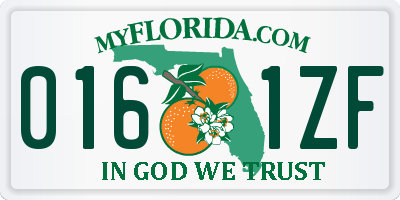 FL license plate 0161ZF