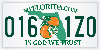 FL license plate 0161ZO