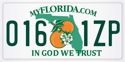 FL license plate 0161ZP