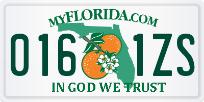 FL license plate 0161ZS