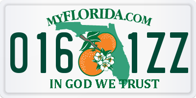 FL license plate 0161ZZ