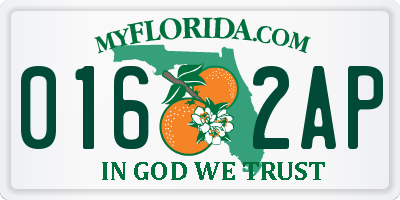 FL license plate 0162AP
