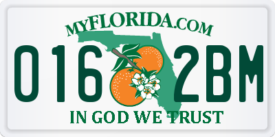 FL license plate 0162BM