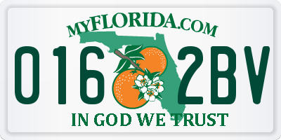 FL license plate 0162BV
