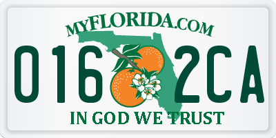 FL license plate 0162CA