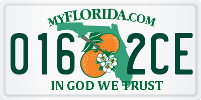 FL license plate 0162CE