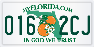 FL license plate 0162CJ