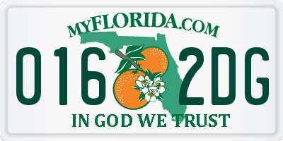FL license plate 0162DG