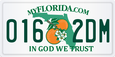 FL license plate 0162DM