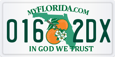 FL license plate 0162DX