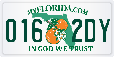 FL license plate 0162DY