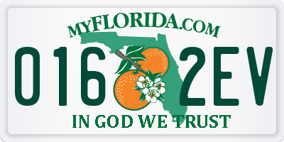 FL license plate 0162EV