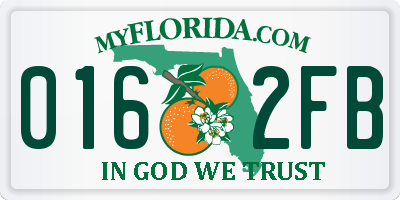 FL license plate 0162FB