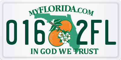FL license plate 0162FL