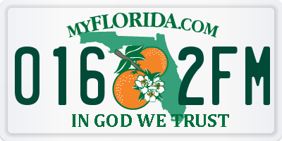 FL license plate 0162FM