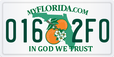 FL license plate 0162FO