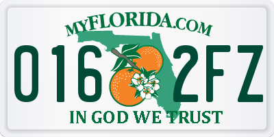 FL license plate 0162FZ