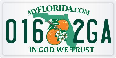 FL license plate 0162GA