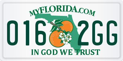 FL license plate 0162GG