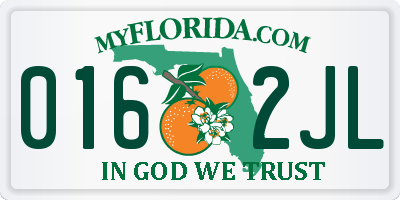 FL license plate 0162JL