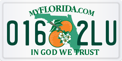 FL license plate 0162LU
