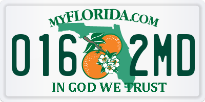 FL license plate 0162MD