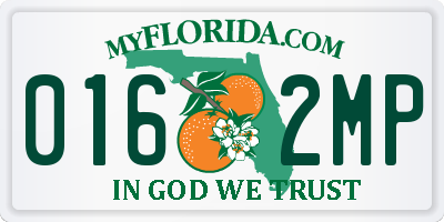 FL license plate 0162MP