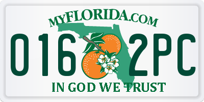 FL license plate 0162PC