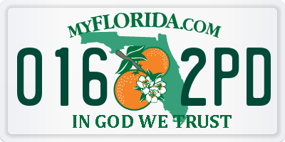 FL license plate 0162PD