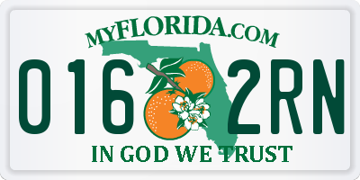 FL license plate 0162RN