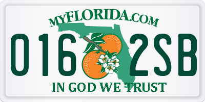 FL license plate 0162SB