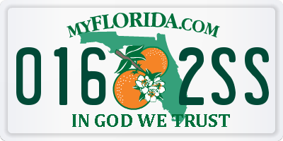 FL license plate 0162SS