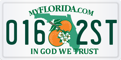 FL license plate 0162ST