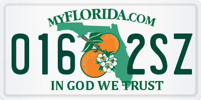 FL license plate 0162SZ