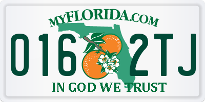 FL license plate 0162TJ