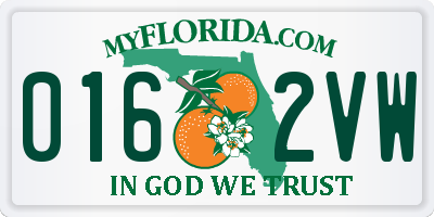FL license plate 0162VW