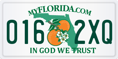 FL license plate 0162XQ
