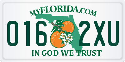 FL license plate 0162XU