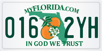 FL license plate 0162YH