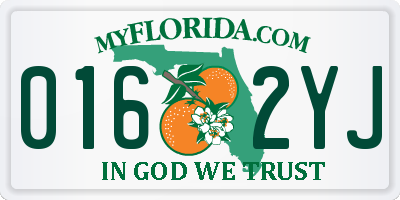 FL license plate 0162YJ
