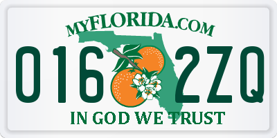 FL license plate 0162ZQ