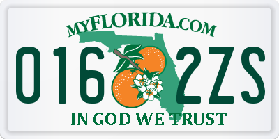 FL license plate 0162ZS