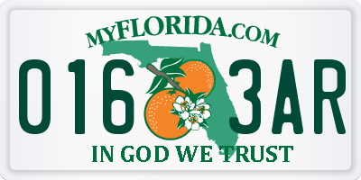 FL license plate 0163AR