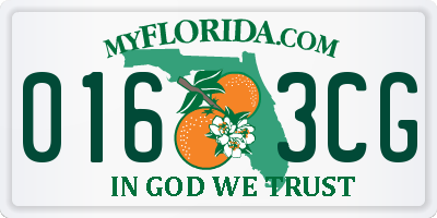 FL license plate 0163CG