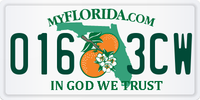 FL license plate 0163CW