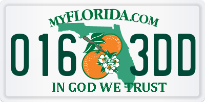 FL license plate 0163DD
