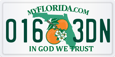 FL license plate 0163DN