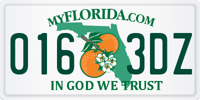 FL license plate 0163DZ