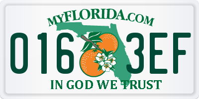 FL license plate 0163EF