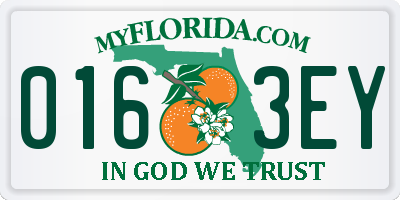 FL license plate 0163EY